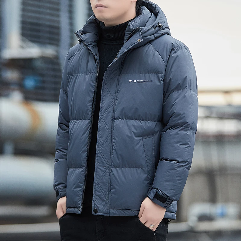 Men\'s Clothing Solid Color Zipper Pockets Hooded Cardigan Long Sleeve Autumn Winter Boyfriend Coats Jackets Classic Trendy Tops