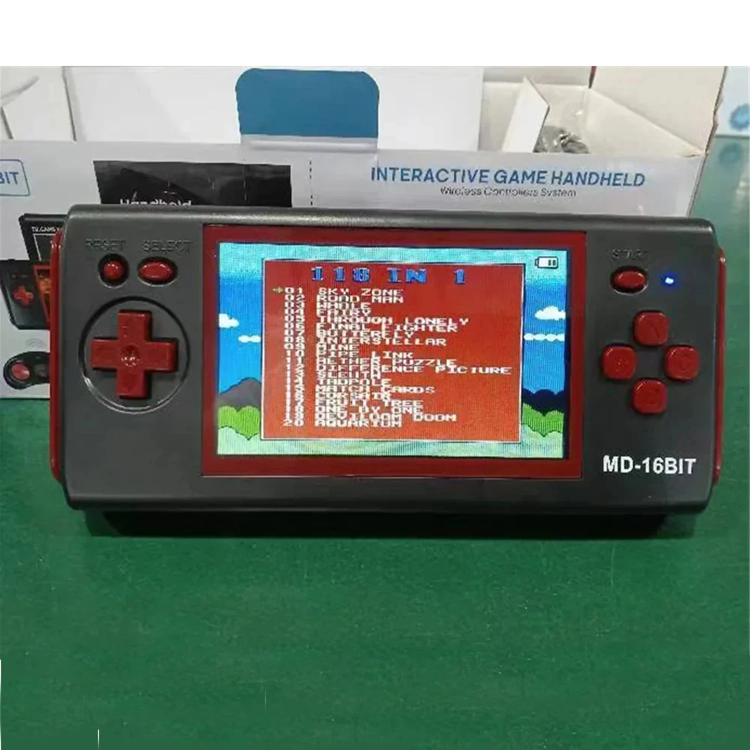 2024 NEW 4.3'' MD 16BIT HDMI TV handheld game Retro game console arcade console 2player wireless have118games support game card