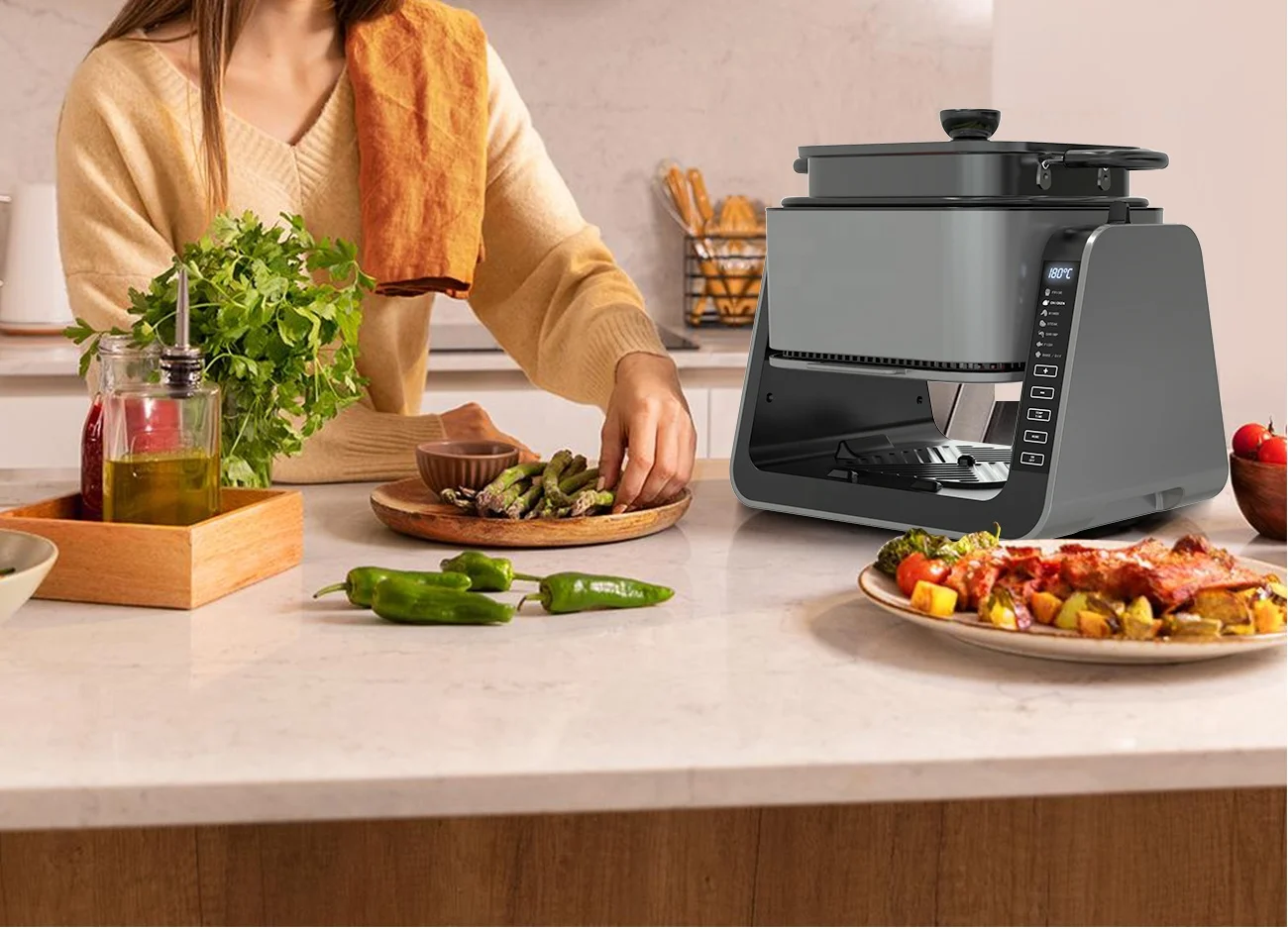 

*д% # X Бесплатные кухонные аксессуары, аэрофритюрницы, духовка-тостер на заказ, безмасляная фритюрница 2 в 1,w