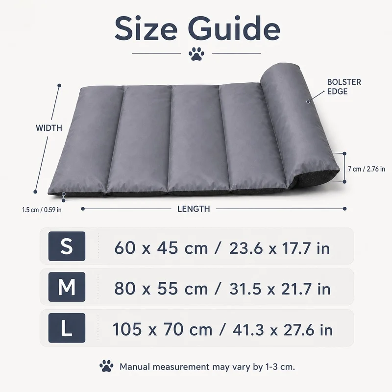 New Cool Self-Pillow Foldable Cat And Dog Mat, All-In-One with Pillow for Stable And Comfortable Sleep, Cool Dog Bed, Non-Stick
