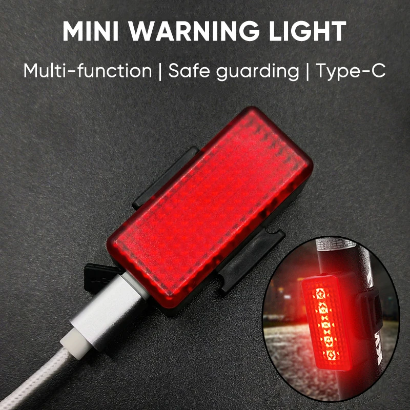 Cycling Lights Bike Lights Recharged Cycling Helmet Warning Lamp Rear Taillight USB Rechargeable Bike Light Bicycle Accessories