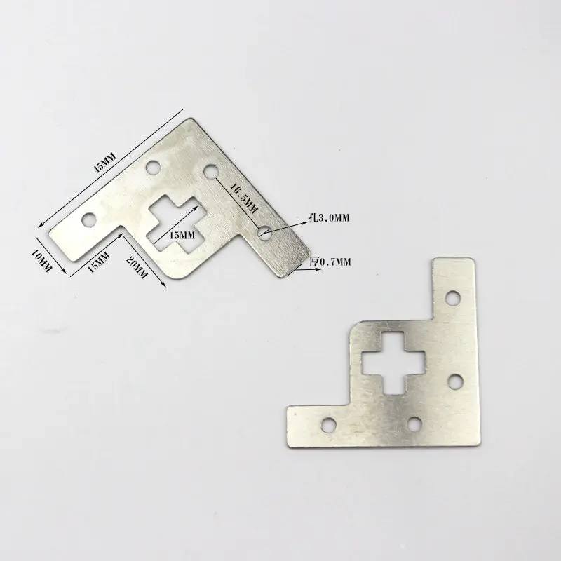5PCS Large L-type Corner Code Triangle Iron 4-hole Photo Frame Connection Hardware Accessories Right Angle Fixing Plate 3