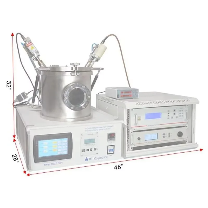 

VTC-600-2HD-GB-LD Dual-Head Magnetron Sputtering Coater Glovebox DC RF Thin-Film