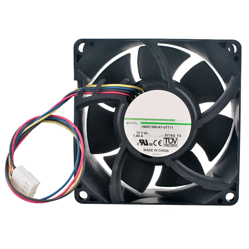 H80E12BUA7-07T11 8cm 80mm fan 80x80x38mm DC12V 1.60A 4-pin 8000rpm High speed axial flow fan cooling fan for charging stations