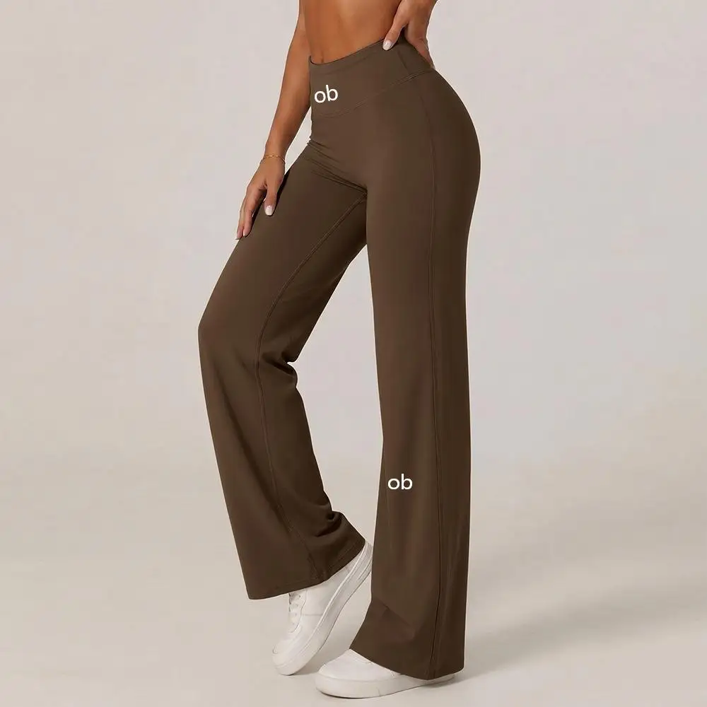 New Pilates Straight Leg High Waist Yoga Pants Versatile Loose Wide Leg Pants Running Sports Fitness Hip Show Pants