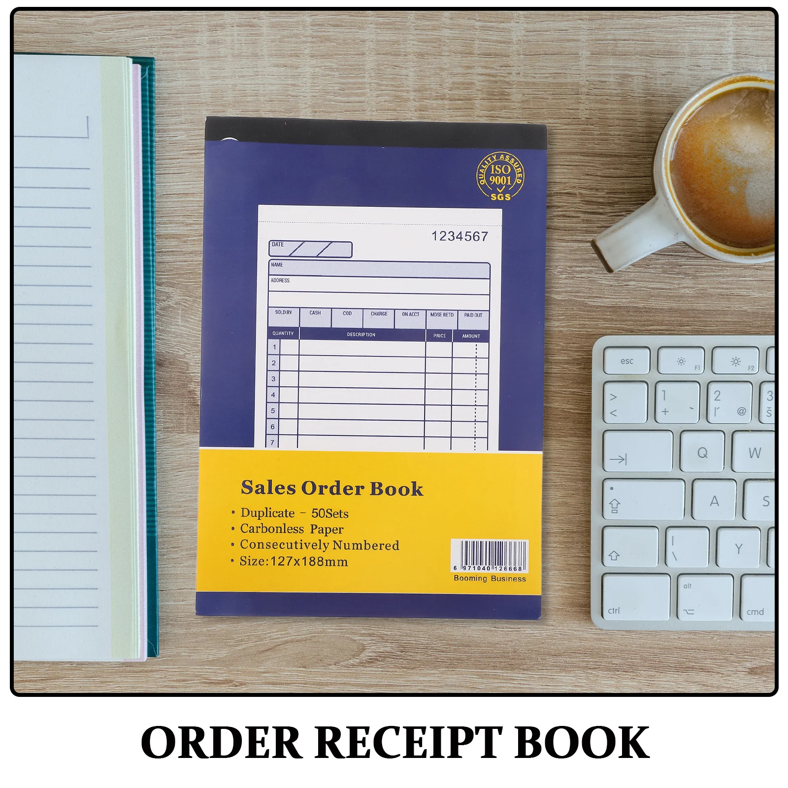5pcs Small Business Sales Pad 2-Part Canary Invoice Book For Order Tracking Receipt Management Purchase Order Book For Retail