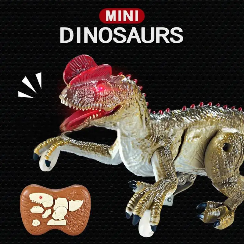 Dinosaurios de Control remoto, juguetes navideños para niños con luces ambientales, caminando y sonidos, figuras de dinosaurios para niños y niñas