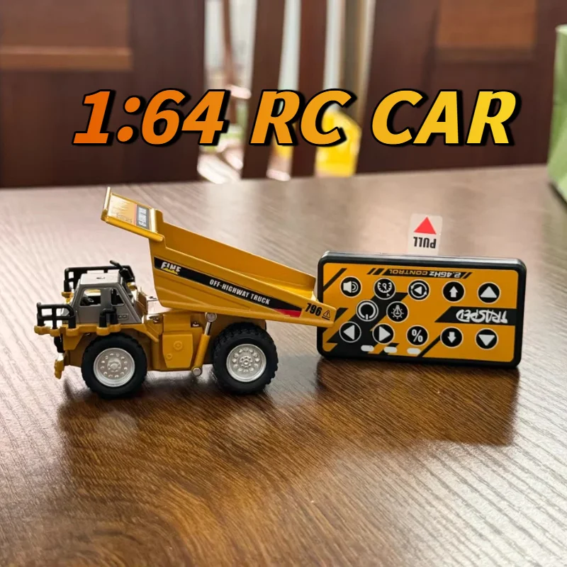 

In Stock 1: 64 Mini Desktop Remote Control Excavator Mini Truck Pocket Rc Decompression Toy Remote Control Excavator Boy Gift