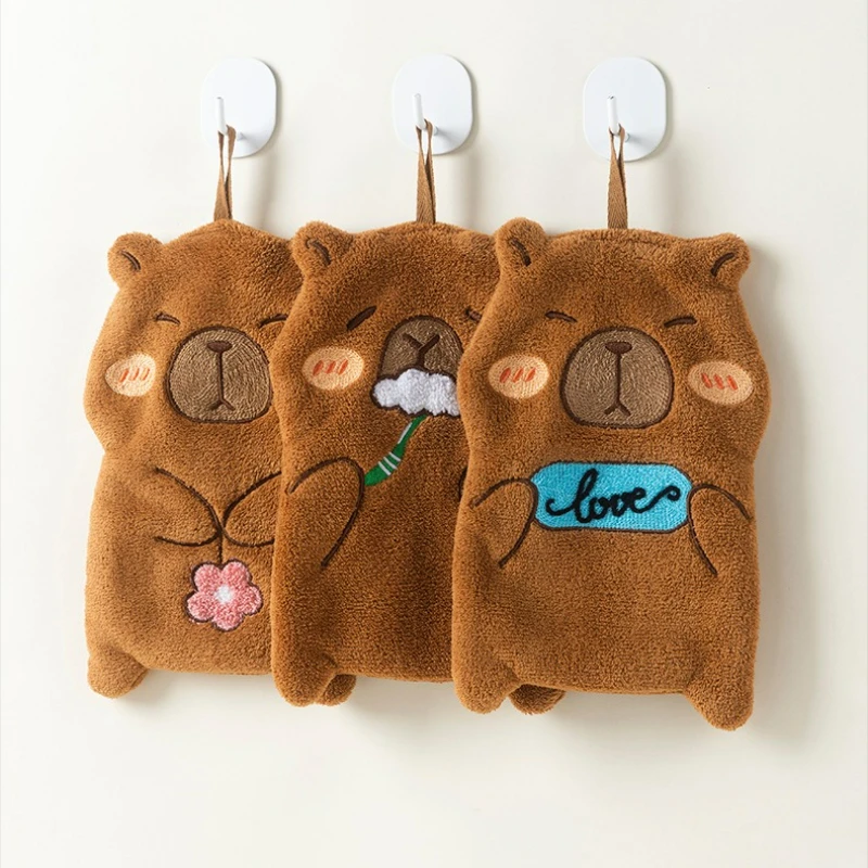 One cross-border creative carded coral-fiber hand towel, wall-mounted thick non-shedding hand towel