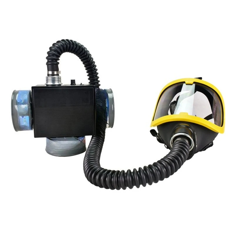Power supply air filter respirator, electric filter protective half mask cover, long tube forced air supply respirator