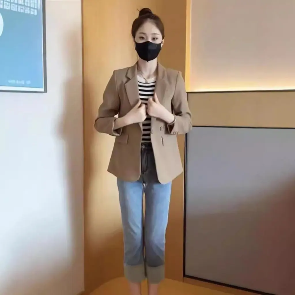 

Женский костюм в стиле ретро, весенне-осенняя куртка высокого класса, миниатюрный размер, эксклюзивный новый стиль