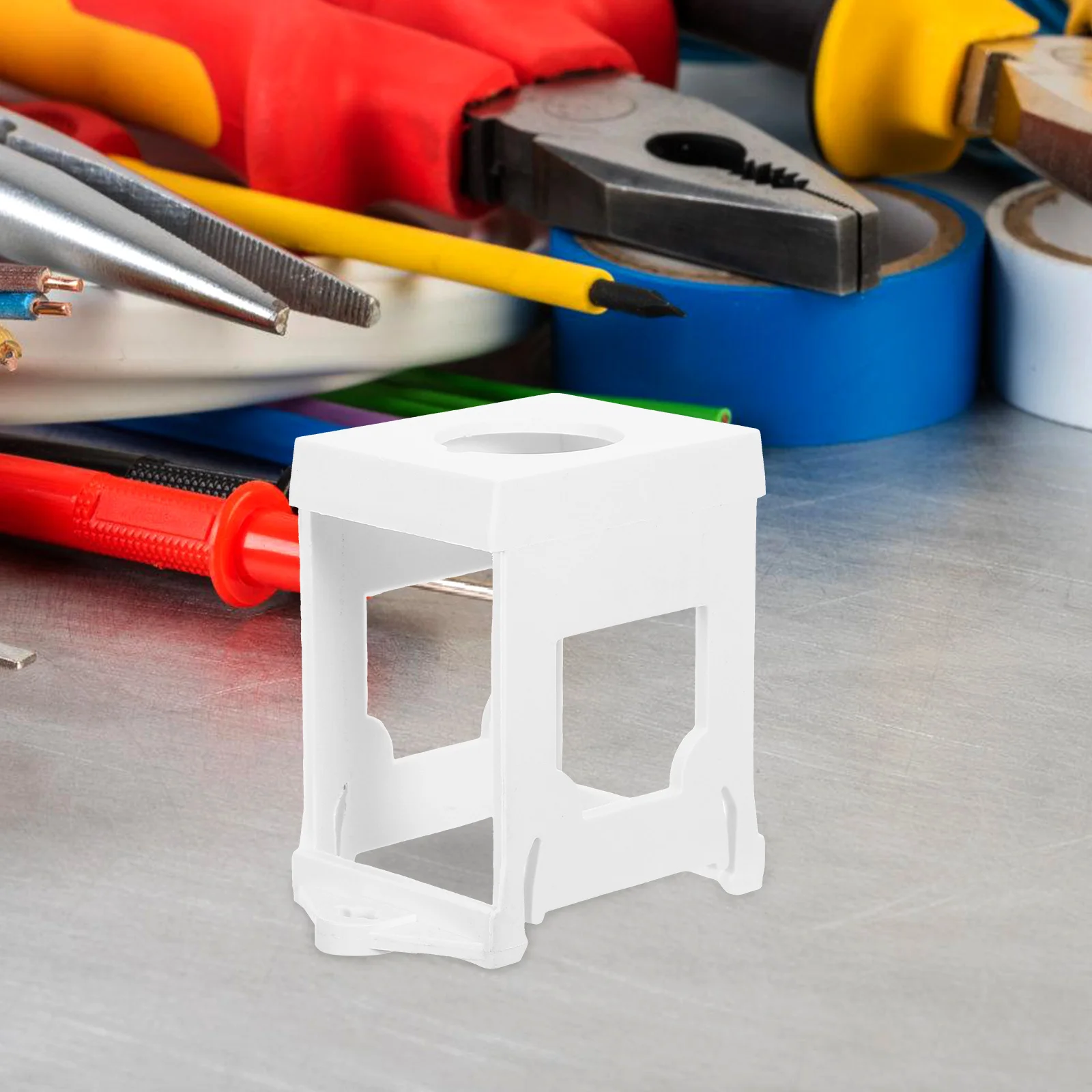 

4pcs Button Rail Bracket 22Mm Push Switch Mounting Adapter Set For Industrial Home Office Din Rail Mounting Bracket Push Button