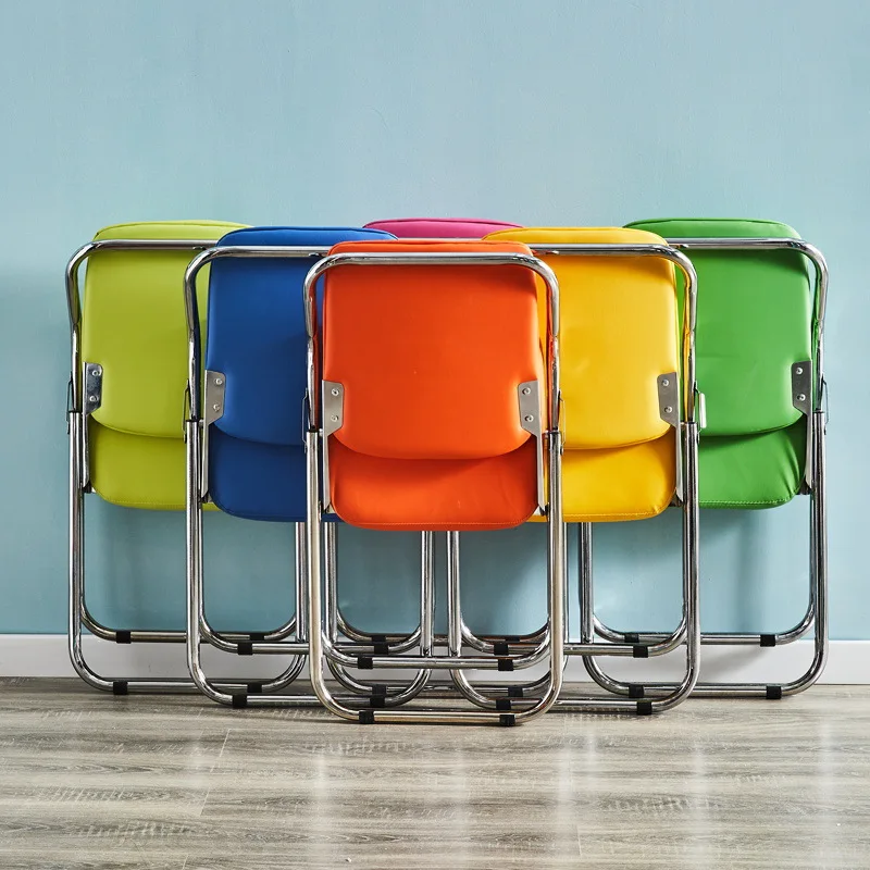 Modern Simple Home Folding Dining Chair Computer Chair Comfortable Long Sitting Chair Comfortable Office Stool Back Chair