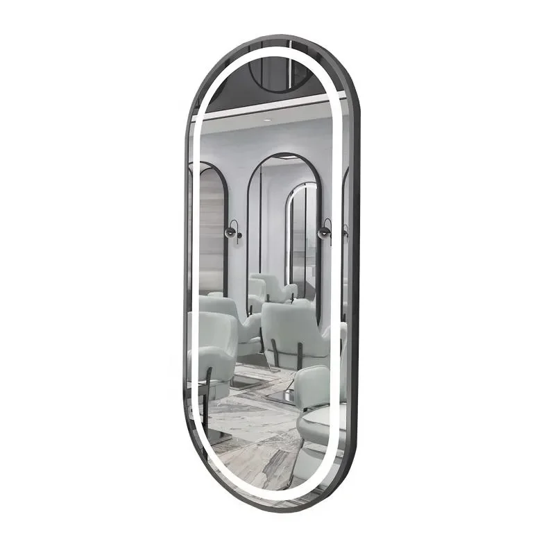 furniture barber shop special mirror with LED lights hairdressing wall mirror salon equipment