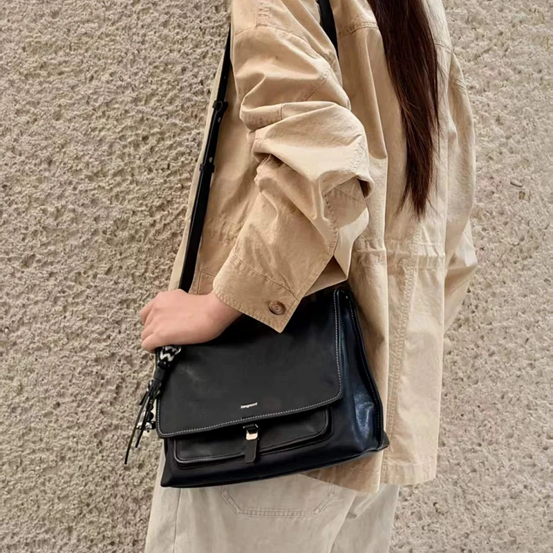 Summer new Sheepskin Mountain Travel Postman Bag Versatile Leisure Commuter Shoulder Bag