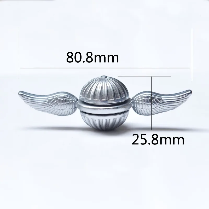 新しいフィジェットスピナーカラフルな金属合金ミュートベアリング翼航空機ハンドスピナー指先スピニングジャイロスコープストレスリリーフおもちゃ