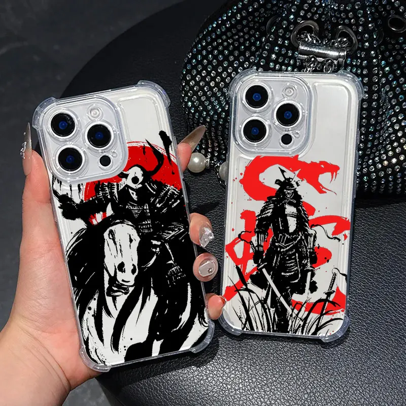 Samurai Horse Art Case For Samsung Galaxy A17 A27 A37 A57 A07 A56 A26 A36 A06 A16 A55 A35 A25 A15 A05 A54 A52 Soft Clear Cover