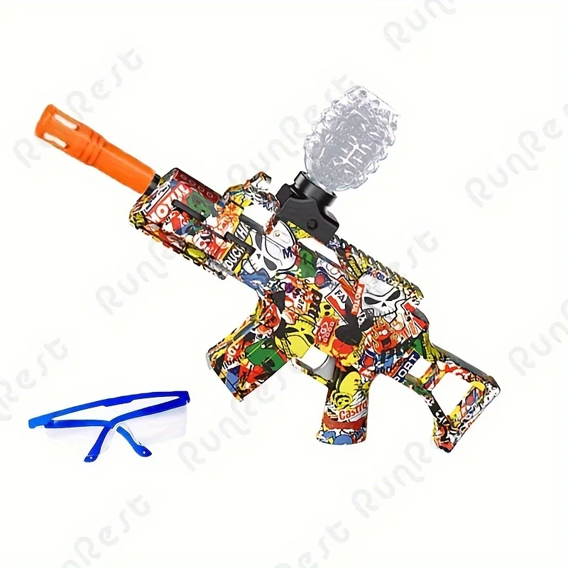 Gel Ball Blaster -7.4V Electric Blaster Gun High Speed Splatter Ball Toy Rifle, Long-Lasting Rechargeable Battery Life - Outdoor