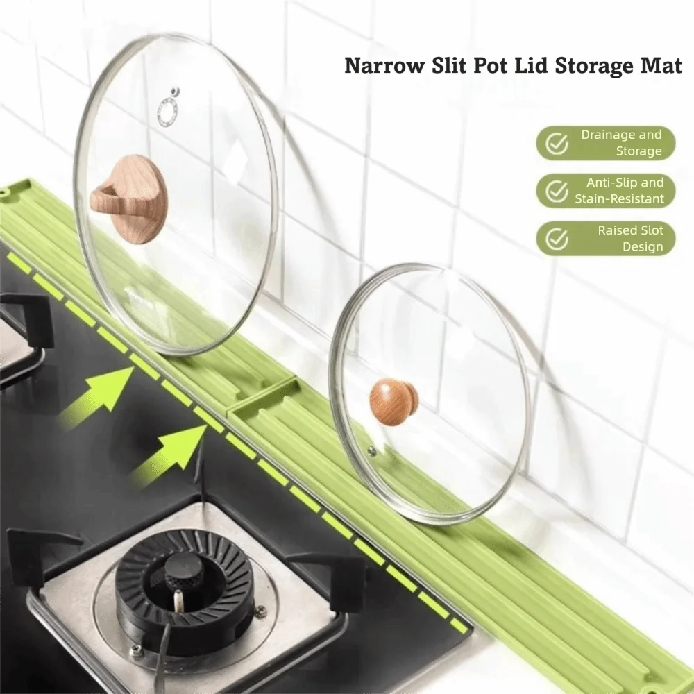 

Multi-function Silicone Drain Mat Splash Sink Splash Mats Countertop Protector Countertop Pot Lid Storage Mat Non-Slip