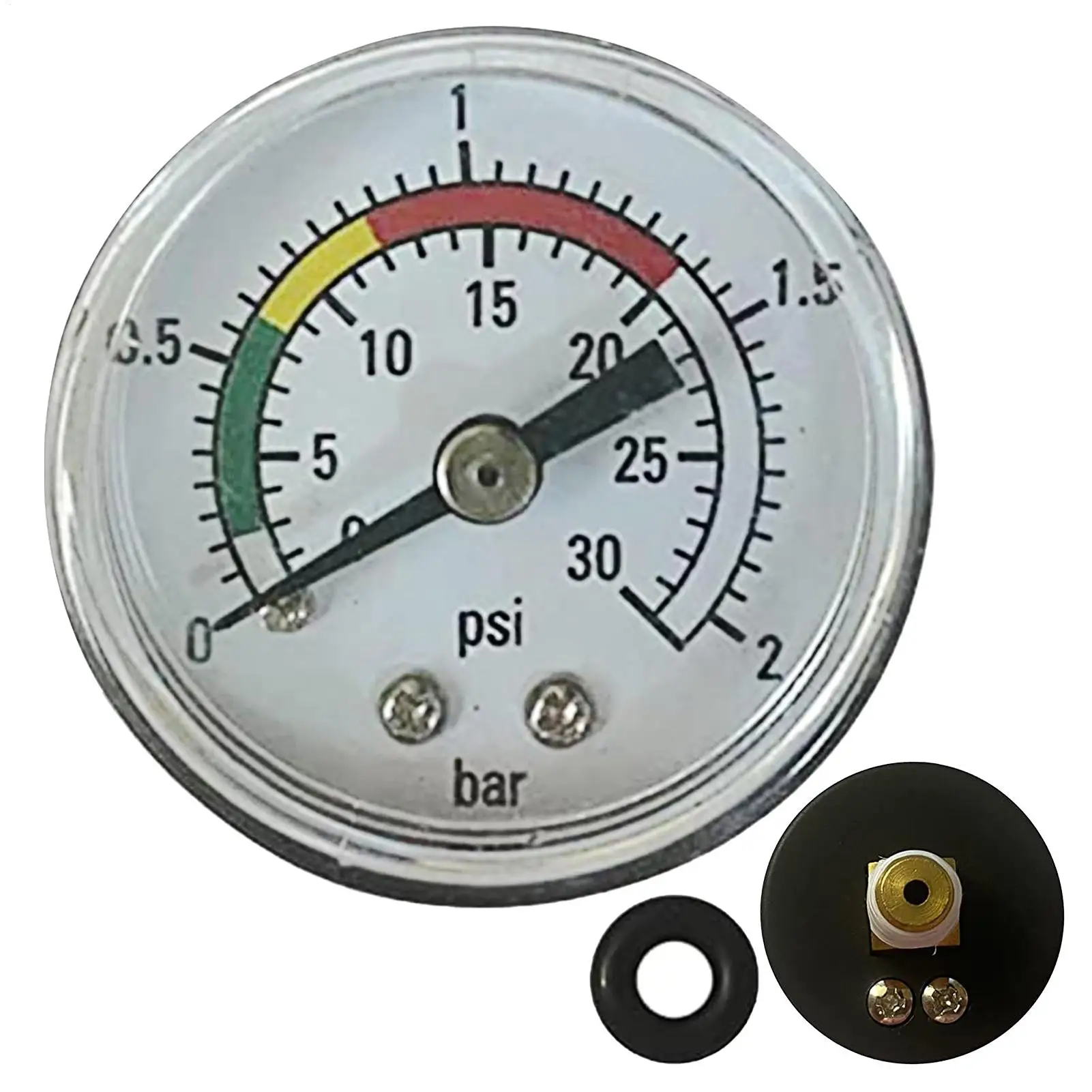 Pool Pressure Gauge Waterproof Heavy Duty Tester Pool Sand Filter Water Pump Indicator for Outdoor Garden Yard House Apartment