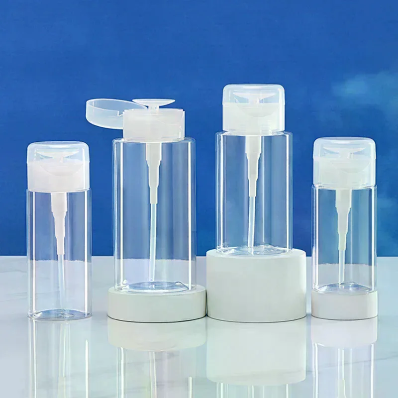 100/150/200/300ml recarregável vazio imprensa bomba garrafa dispensador recipiente líquido removedor limpador polonês maquiagem manicure ferramenta