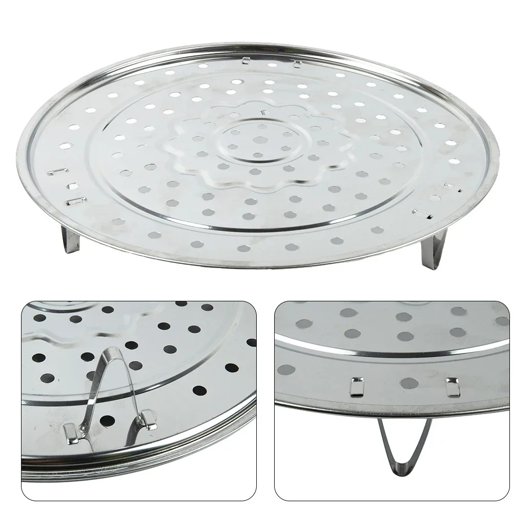 Stainless Steel Steamer Tray Rack Multifunctional Pot Steaming Steamer Shelf Steamer Rack Round Steamer Cookware 18-30cm