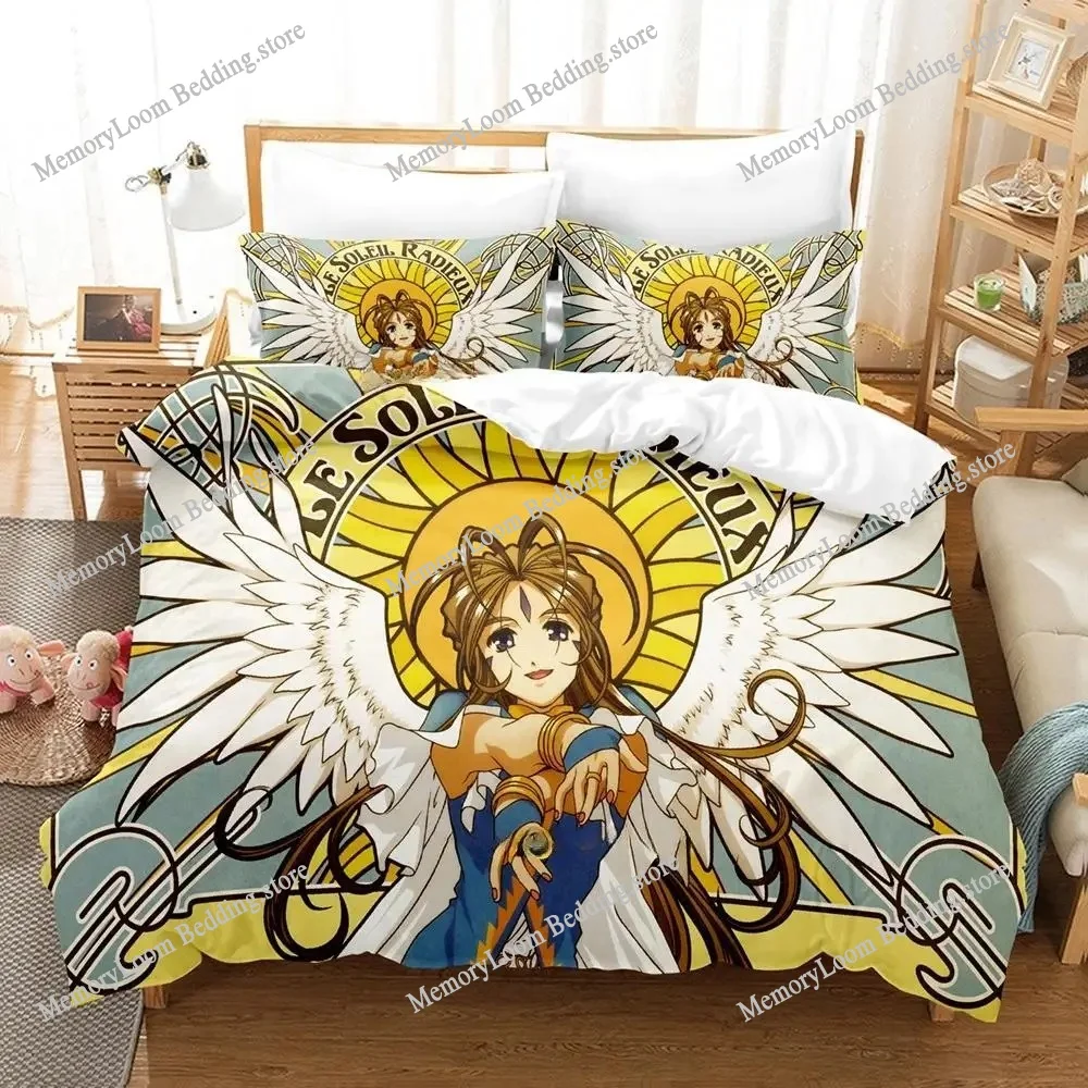 

3d Print Anime Oh My Goddess Bedding Set Single Twin Full Queen King Size Bed Set Adult Kid Bedroom Duvetcover Sets Home Textile