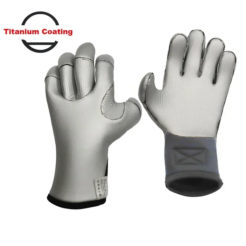 3mm&5mm Titanium Coated Kevlar Dive Gloves - Ultra Cut-Resistant, Warm Neoprene for Scuba Diving, Spearfishing & Winter