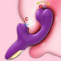 Powerful Dildo Vibrator Female Clit Sucker Vacuum Clitoris Stimulator Finger Wiggling Vibrators Sex Toy for Women Adults Goods