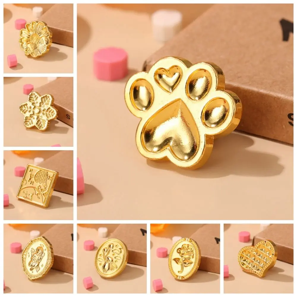 DIY 도구 로즈 실링 왁스 씰 헤드 유럽 스타일 꽃 레트로 실링 왁스 스탬프 헤드 나비 눈송이