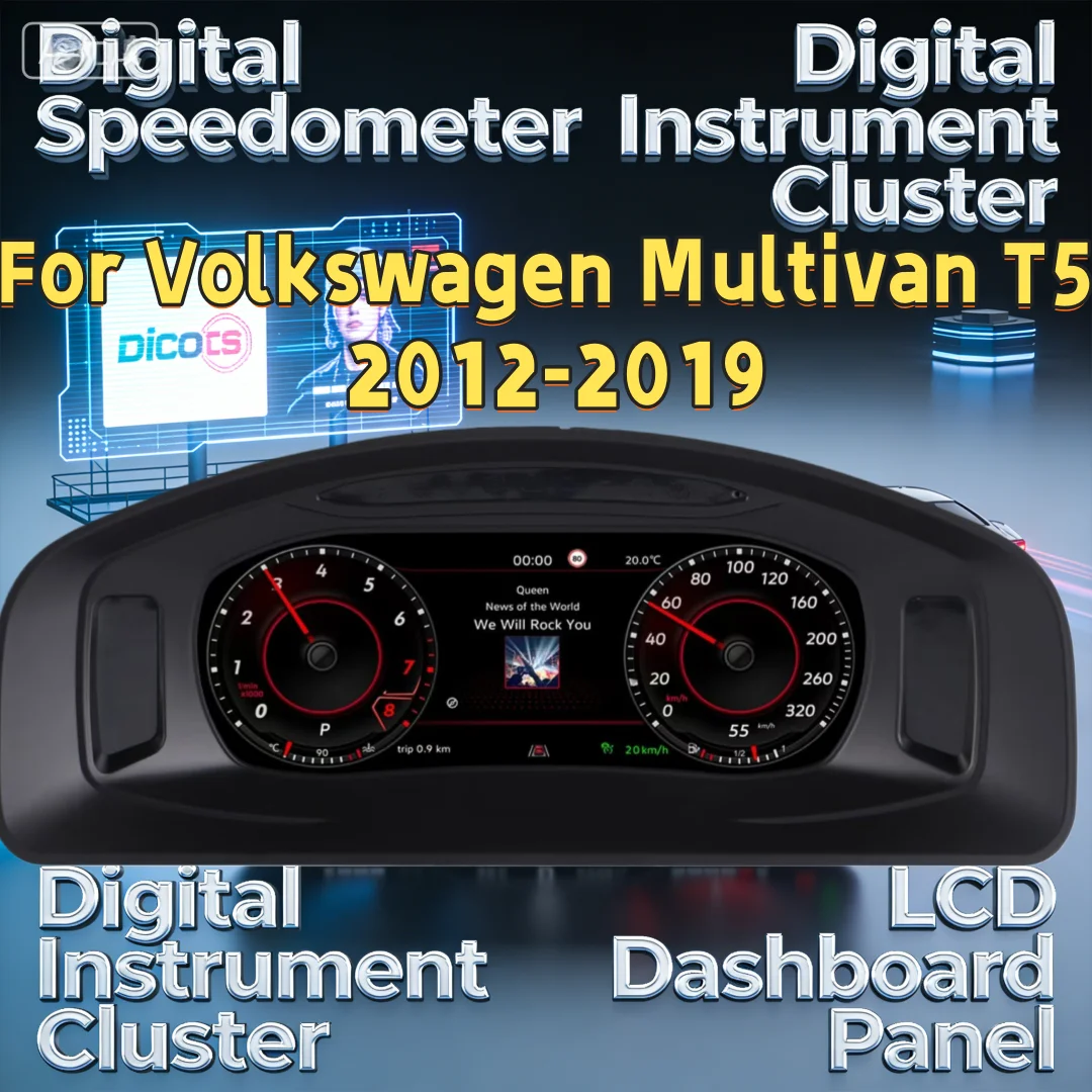 Digital Speedometer Virtual Cockpit Cluster For Volkswagen Multivan T5 2012-2019 Instrument Dashboard Auto Speed Meter Odometer