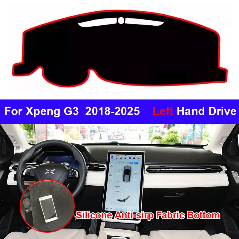 Silicone Non-Slip Car Auto Dashboard Cover For Xpeng G3 2018-2022 2023 2024 2025 Dash Mat Carpet Cushion SunShade Accessories