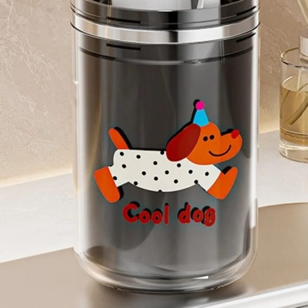 Dental Cup Transparent Toothbrush Storage Box Dustproof Cartoon Brushing Cup Plastic Mouthwash Cup Bathroom