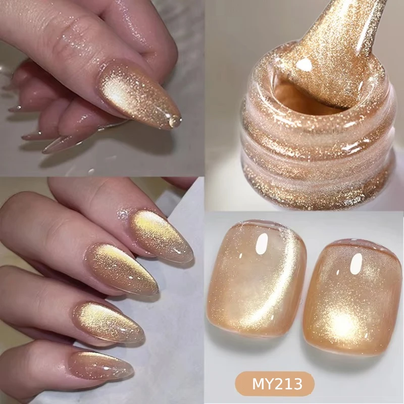 BORN PRETTY 10ml Gel magnético de gato brillante Ultra brillo dorado remojo UV LED Gel Nail Art barniz manicura Día de San Valentín