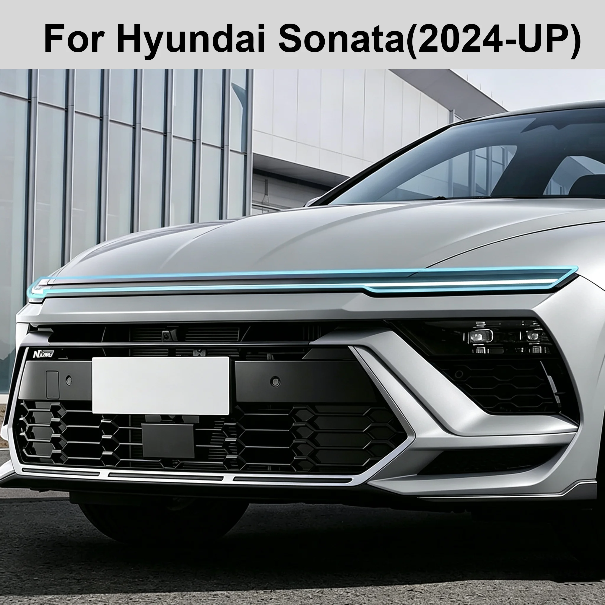 Transparente TPU-Schutzfolie für Scheinwerfer für Hyundai Sonata 2024-2026 Auto Kratzschutz PPF Klare Dekorfolie – Detail 1