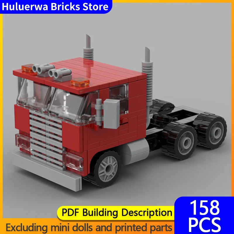 

Speed Racing Car Model MOC Building Bricks Cabover Flat-Nosed Truck Modular Technology Gifts Holiday Assemble Children Toys Suit