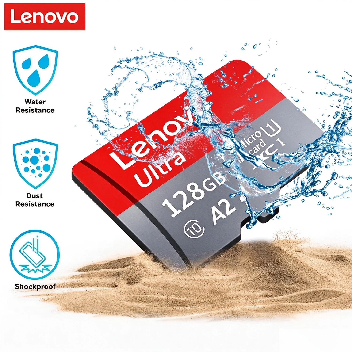 بطاقة ذاكرة Lenovo بسعة 512 جيجابايت و1 تيرابايت، بطاقة SD عالية السرعة من الفئة U3 V30، بطاقة ذاكرة فلاش بسعة 128 جيجابايت، بطاقة Mini SD/TF للهواتف الذكية، بطاقة Micro.