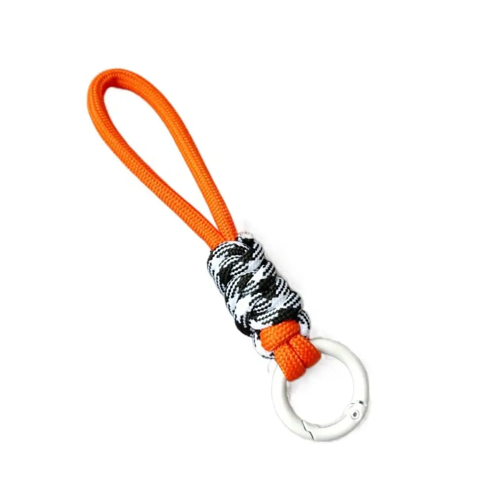 Simple Anti Lost Braided Rope Keychain Soft Creative Colorful Knot Pendant Strap Multicolor Braided Lanyard Keyring Men