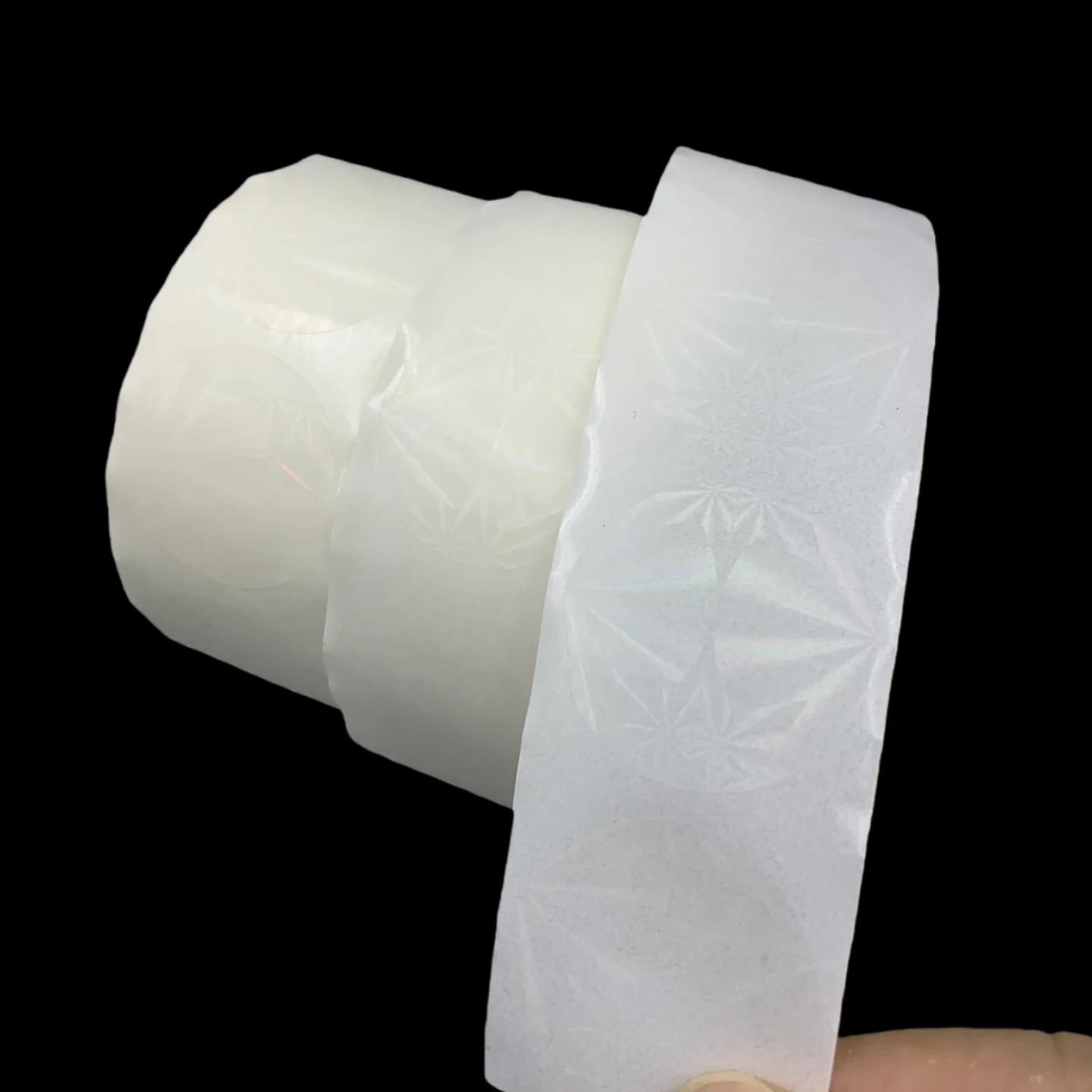 500/1000 Stück transparente Laser-Schneeflockenfolie, selbstklebende Siegel, Aufkleber für Geschenkbox, Paketversiegelung, Hochzeitsfeier-Einladung – Detail 7