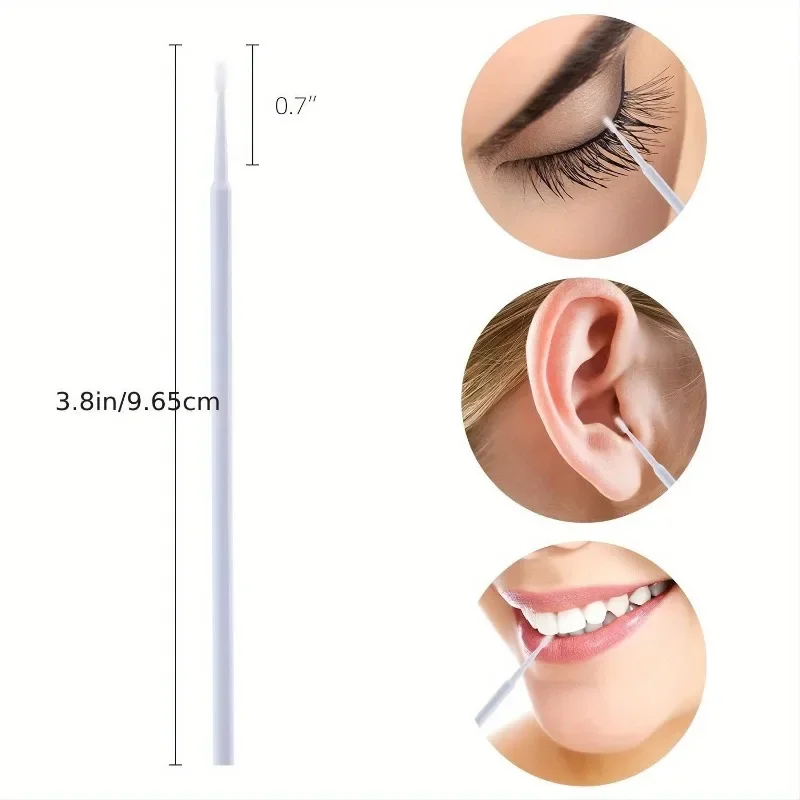 100Pcs/packs Used for makeup and eyelash cleaning mini cotton swab for easy and precise application of eyelash adhesive grafting