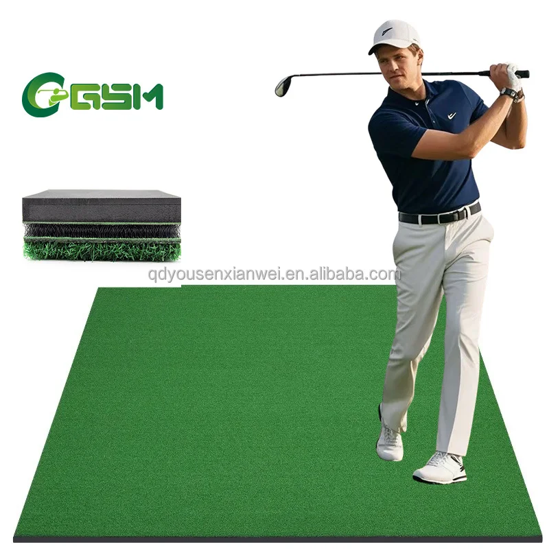

GSM 3D Nylon Putting Mat Golf Practice Hitting Mat