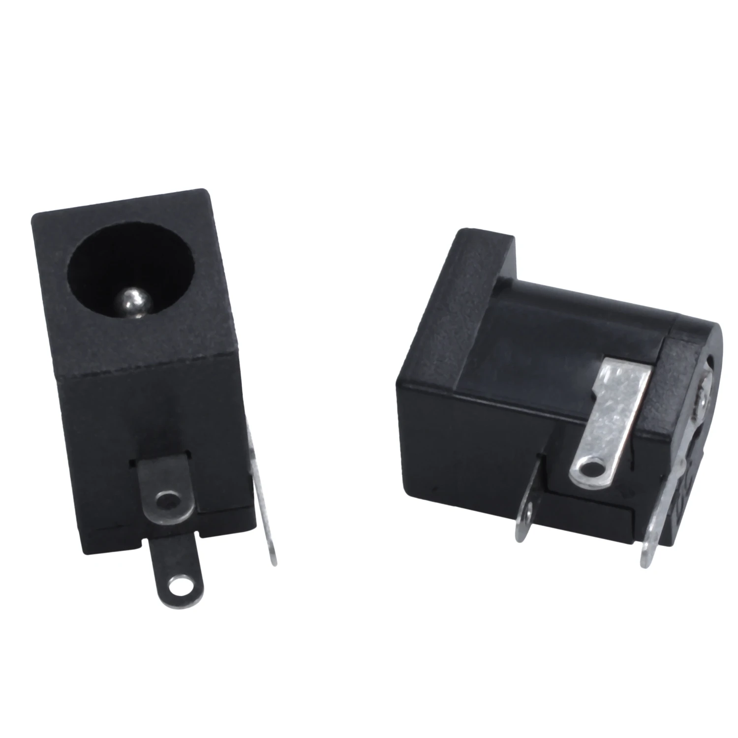 #62Z socket,5 Pieces DC 5.5x2.1mm Power Jack Socket Female Panel Mount Connector (Black)