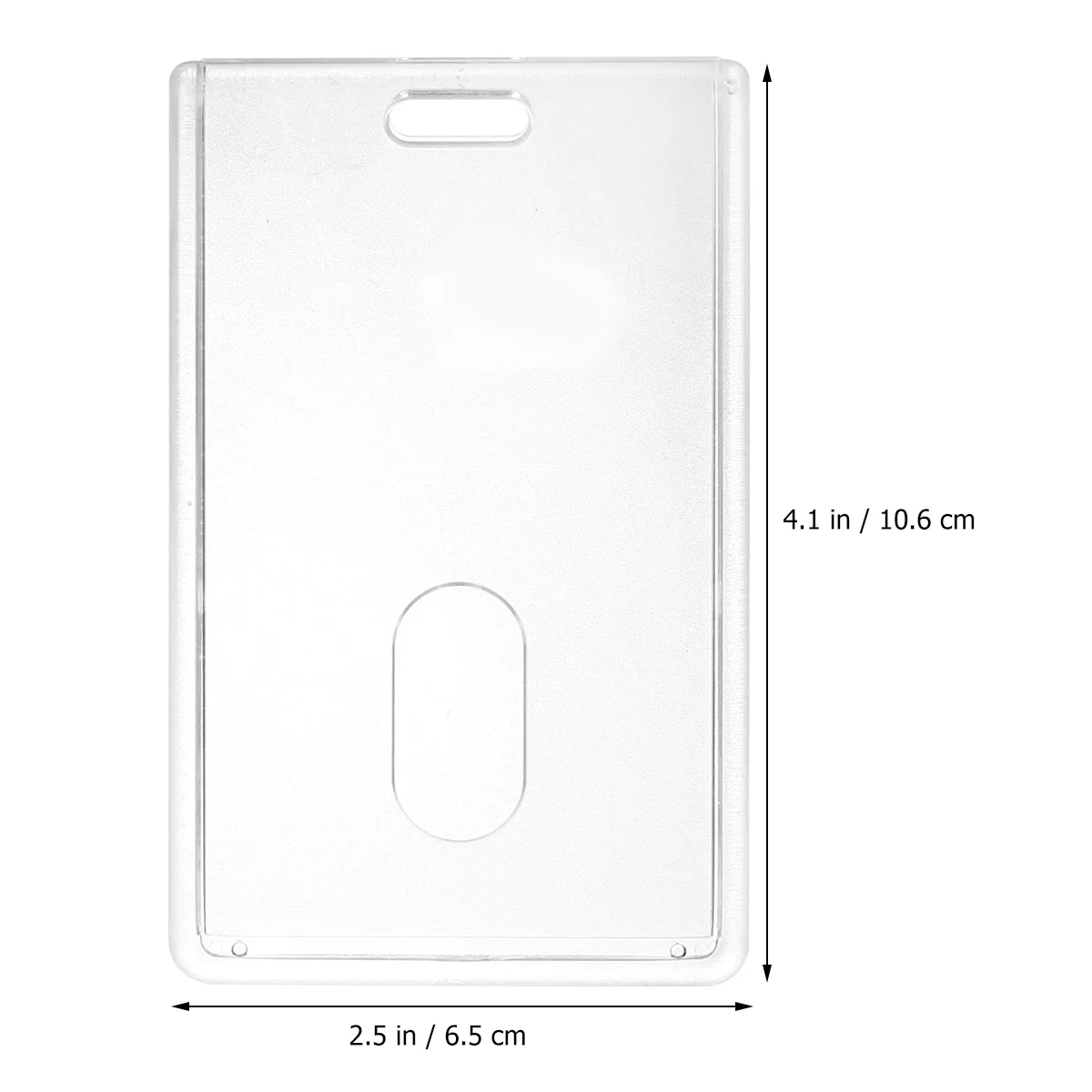 

6pcs Id Holder Acrylic Credit Card Business Badge Case Waterproof Dustproof Lightweight Name Tag For Office School Travel Use