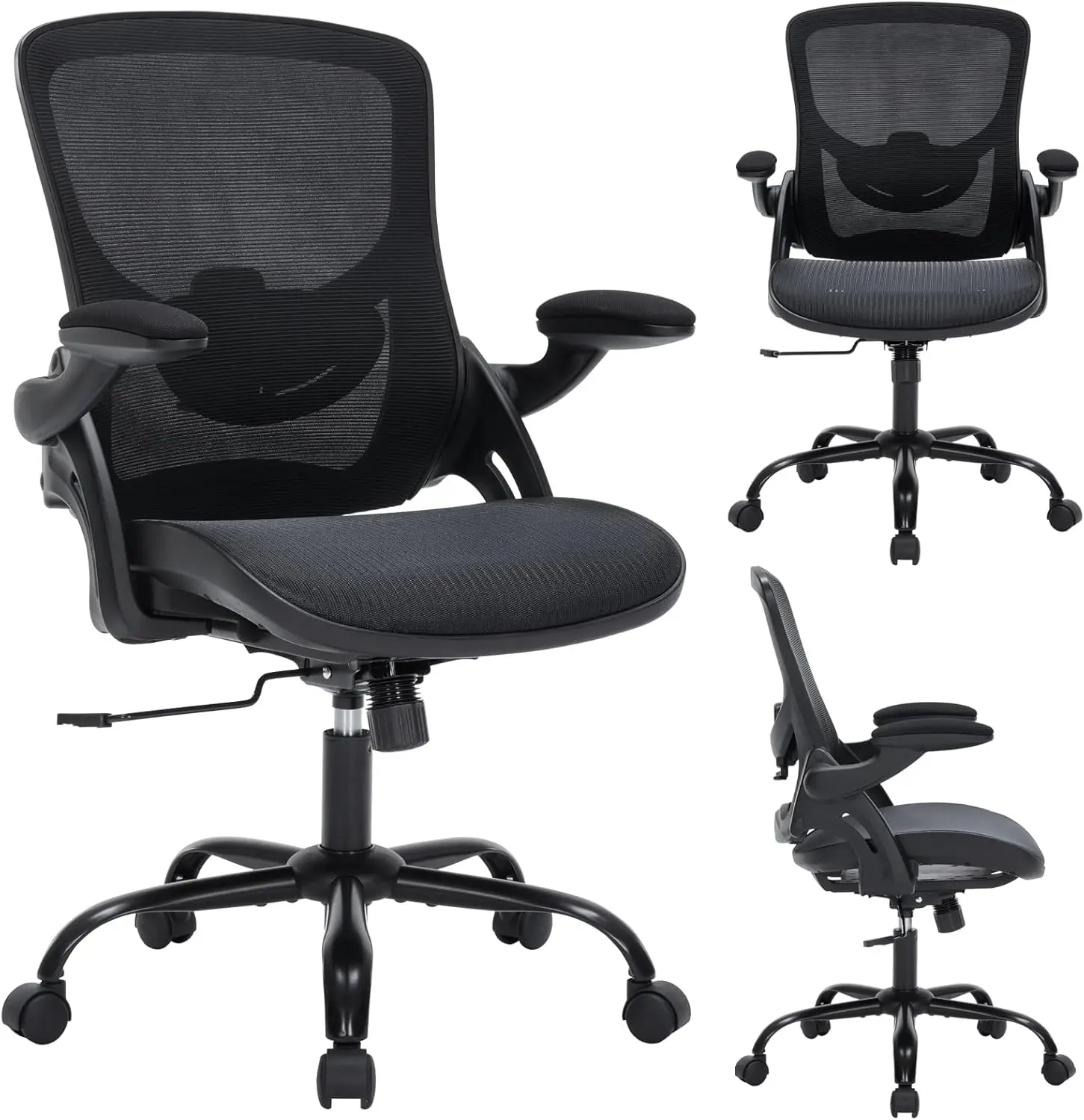 

Home Office Desk Chair, Executive Computer Desk Chair Ergonomic Office Chair with Non-Deformable Mesh, Adjustable Lumbar Support