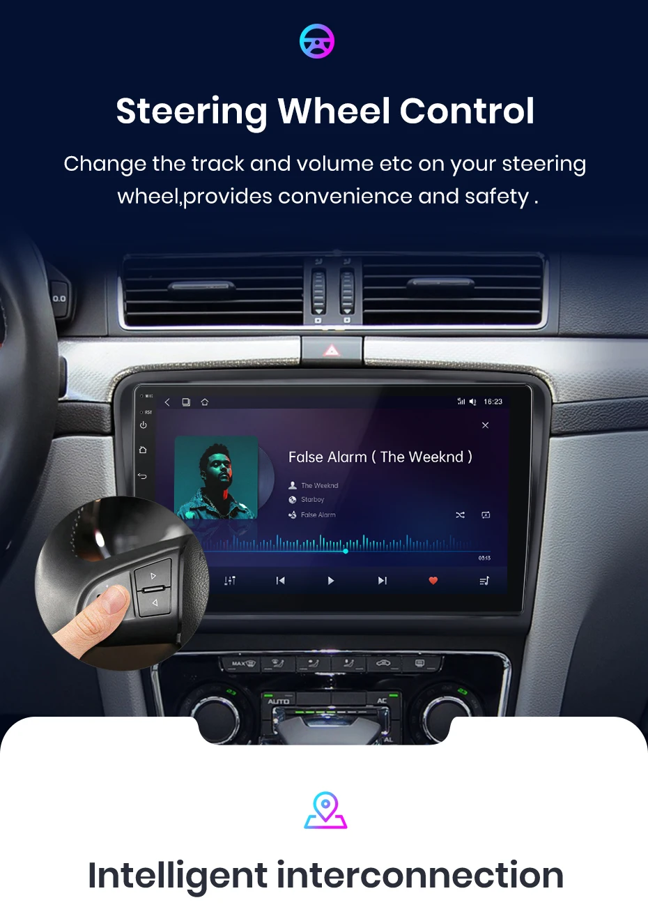 Junsun Drahtlose CarPlay Android Auto Auto Radio Für Skoda Superb 2 2008-2015 GPS Multimedia 2 din – Detail 13
