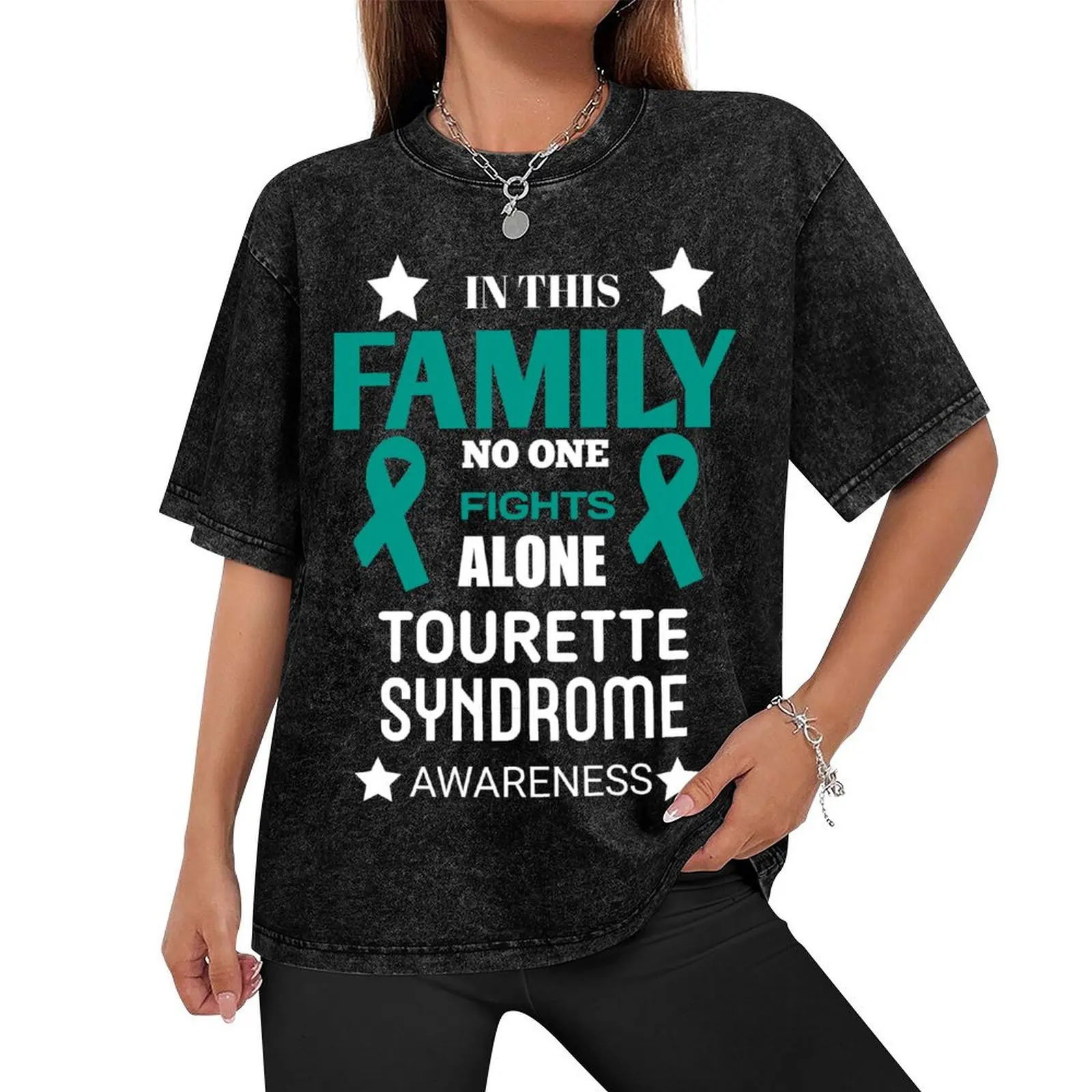 Tourette Syndrome Awareness Ribbon - Tourette's Survivor T-Shirt Short sleeve tee sublime tees big and tall t shirts for men