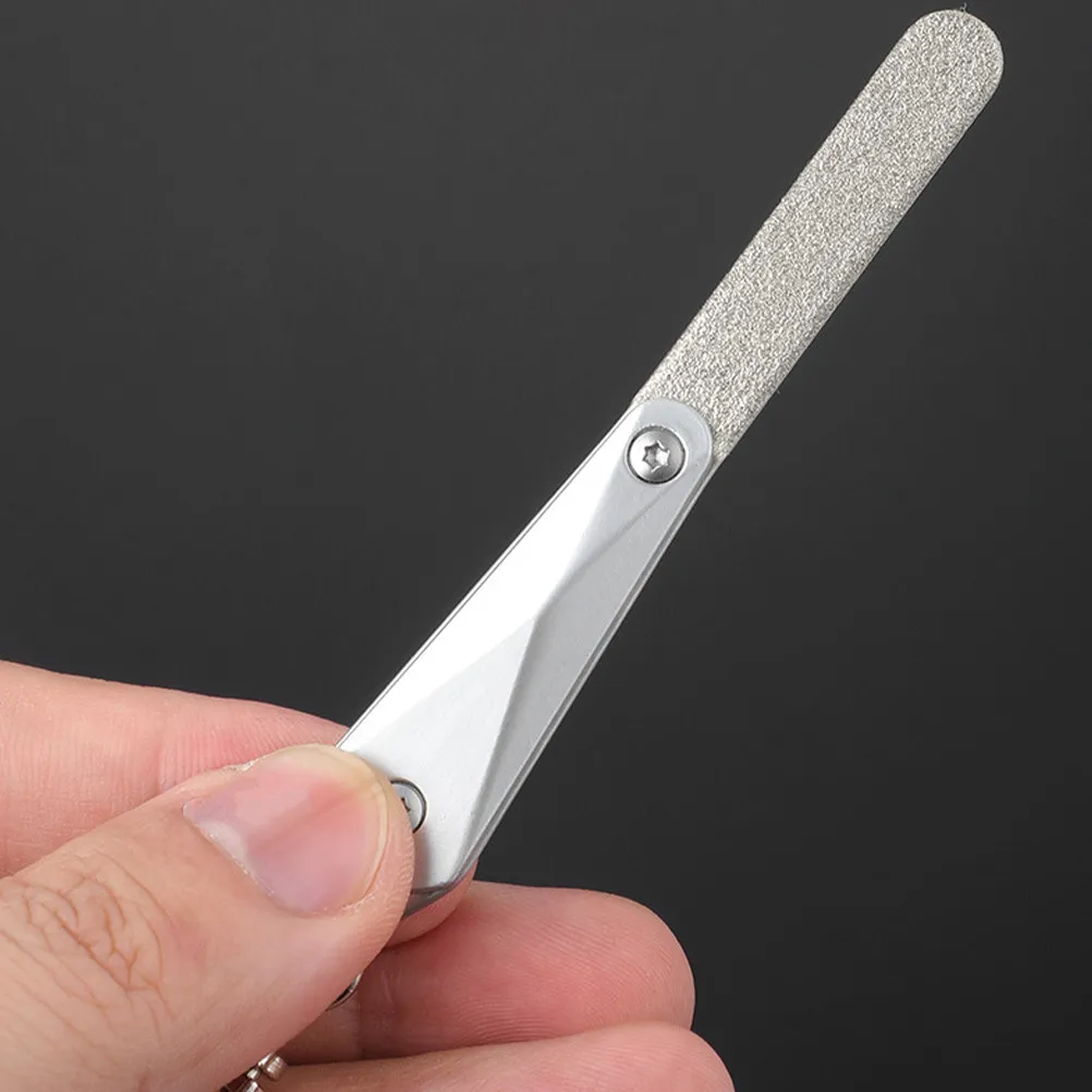 

Пилка для ногтей из нержавеющей стали, металлический маникюрный инструмент, двусторонняя, для обрезки и придания формы ногтям на руках и ногах, легкая, удобная для путешествий