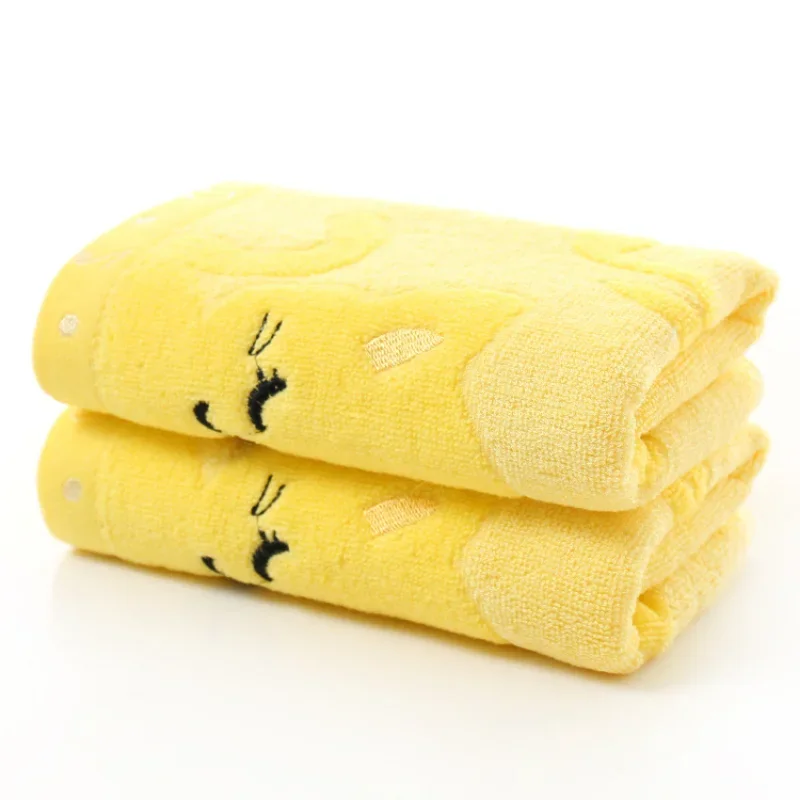 25X50cm Cute Towel Cat Pattern Soft Towel Children Embroidered Wool Towel Baby Products Soft Bath for Bathroom