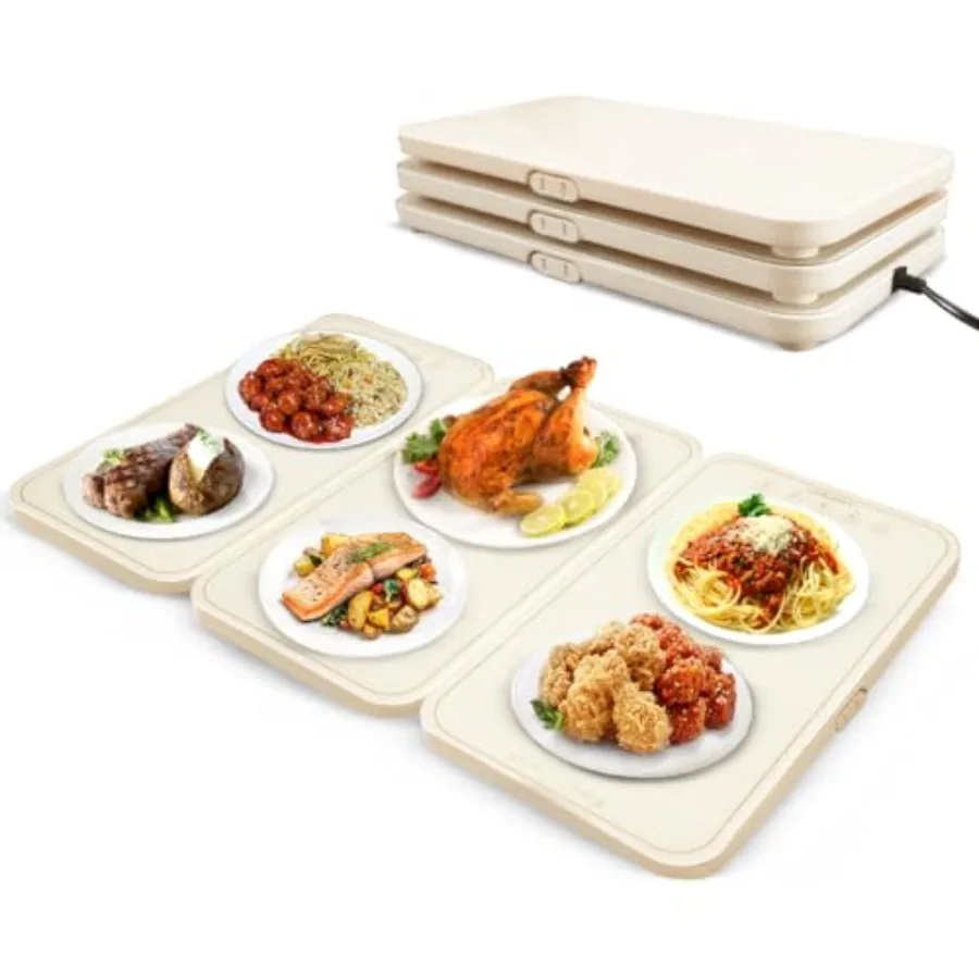 

Электрический поддон для подогрева еды Поддон для подогрева еды с регулируемой температурой Легко чистится Устойчивая к царапинам подогревательная пластина из закаленного стекла El