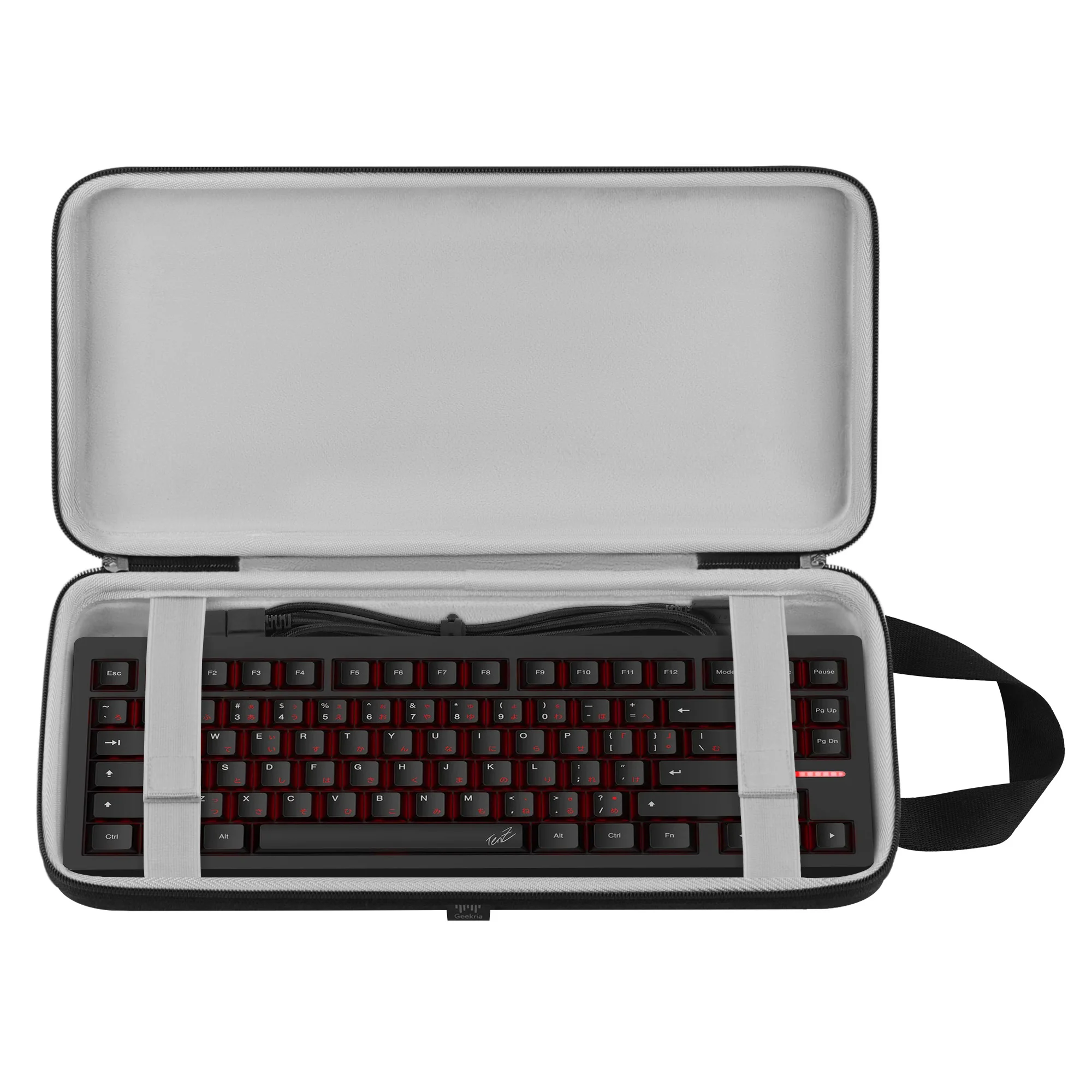 Geekria Hard Shell Case Compatible with Wooting 80HE EPOMAKER G84 HE YUNZII RT75 PRO Travel Carrying Bag for 75% 80% Keyboard